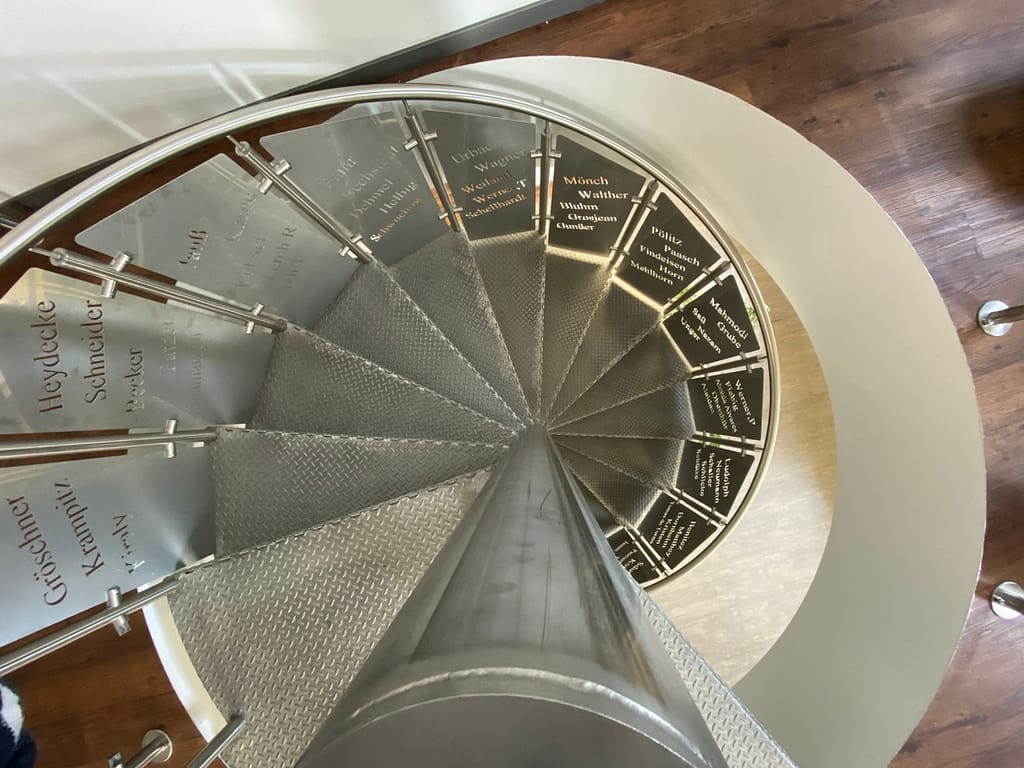 Spiral stair corkscrew staircase Edelstahl Weimar