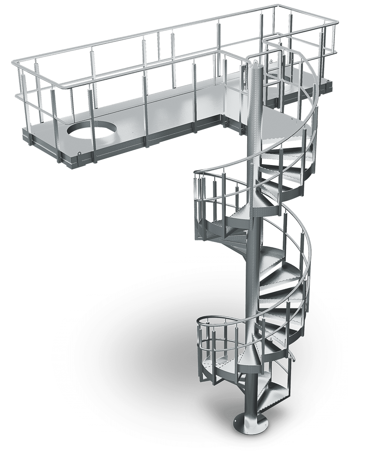 Spiral staircase stainless steel Edelstahl Weimar