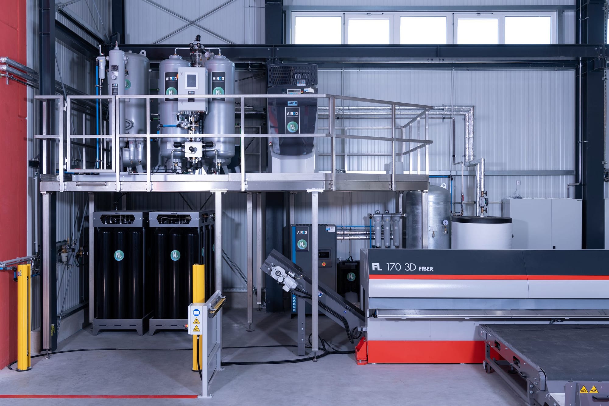 Stainless steel machine platform for nitrogen generation Airco Edelstahl Weimar